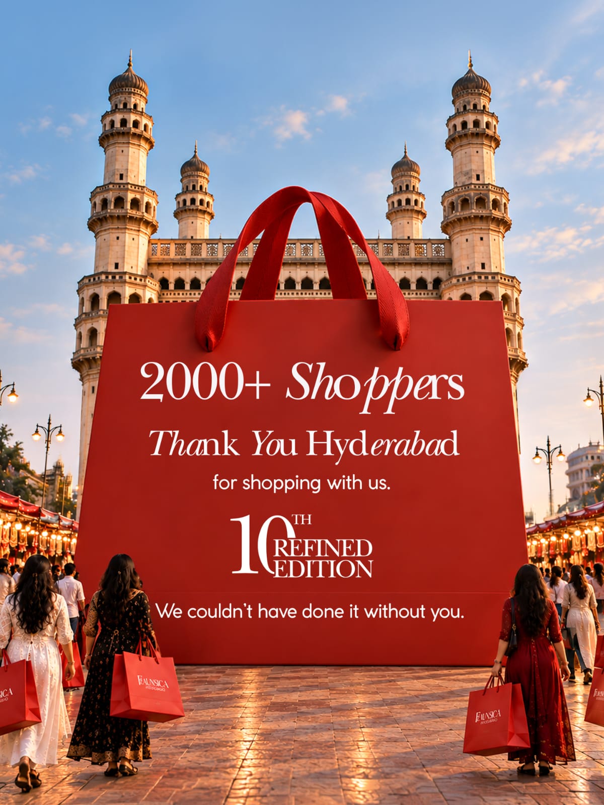 2000+ Shoppers - Thank You Hyderabad for shopping with us | Flaunsica 10th Refined Edition